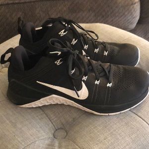 Black and white Nike Metcons